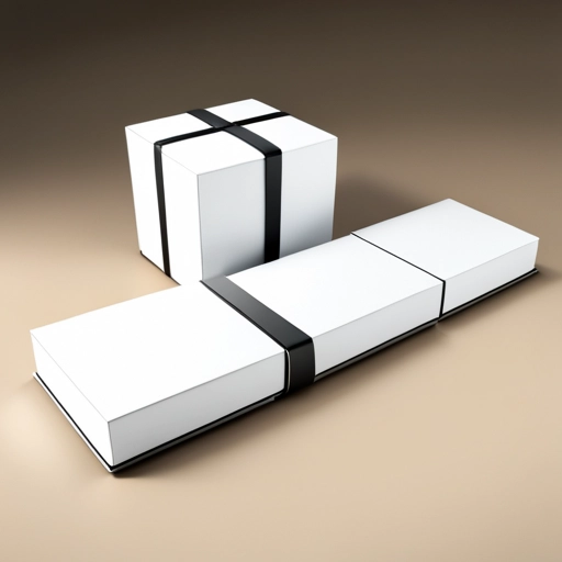 A high-quality shipping package box in a clean, minimalist style that showcases the item inside. Use a predominantly white background and feature high-quality images of the product from multiple angles.